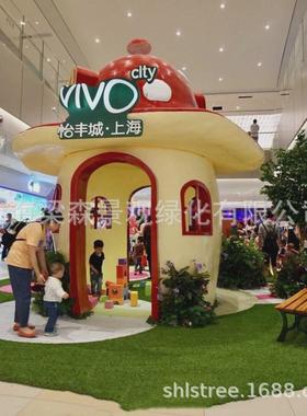 大型玻璃钢雕塑卡通动物四季商业美陈布置春季节庆室外景观装饰