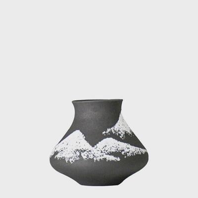 新中式雪山意境陶瓷花瓶现代家居装饰花器书房玄关插花水培摆件