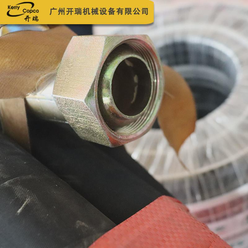 厂家现货空气黑色天然高压气管工业级橡胶美字软管38*1*6m风管