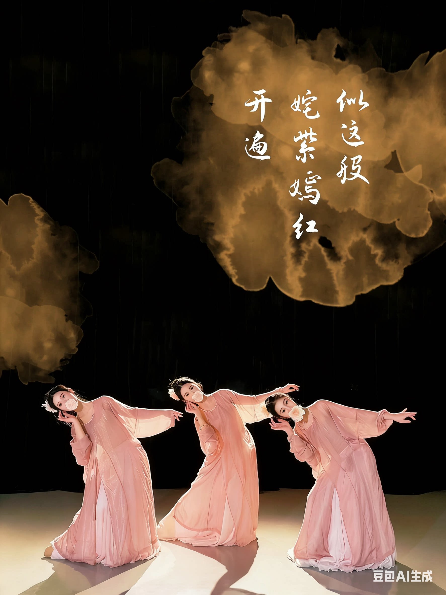 《牡丹亭》古典舞烫金长圆领汉风雪纺长款圆领开衫长袍长衫舞蹈服