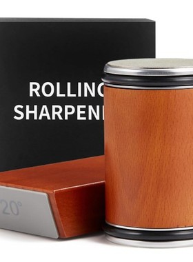 Rolling Knife Sharpener滚轮磨刀器石滚动轴钨钢两角度圆柱套装