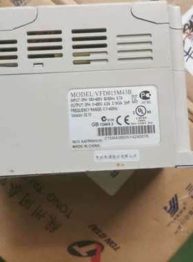 台达M变频器型号ⅤFD015M43B，原装拆机，功能包好，需