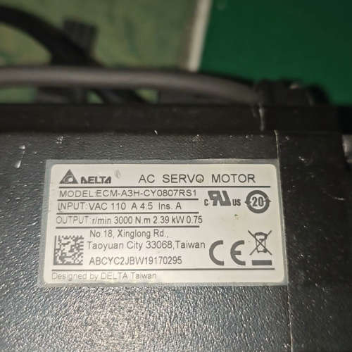 台达A3伺服电机750w，型号ECM-A3H-CY0807R