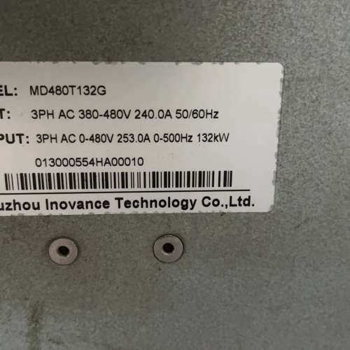 MD480T132G 汇川132KW重载型变频 实拍 功能测