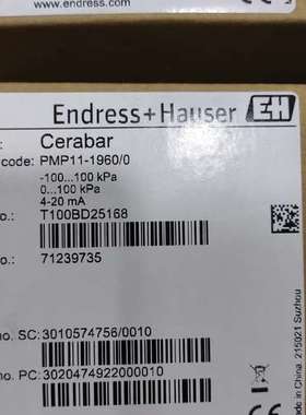 pmp11-1960/0 e+h压力变送器verabar 7