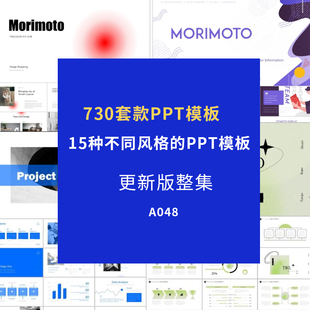 ppt模板高级感工作汇报简约科技感演讲设计感绿色15种风格ppt模板