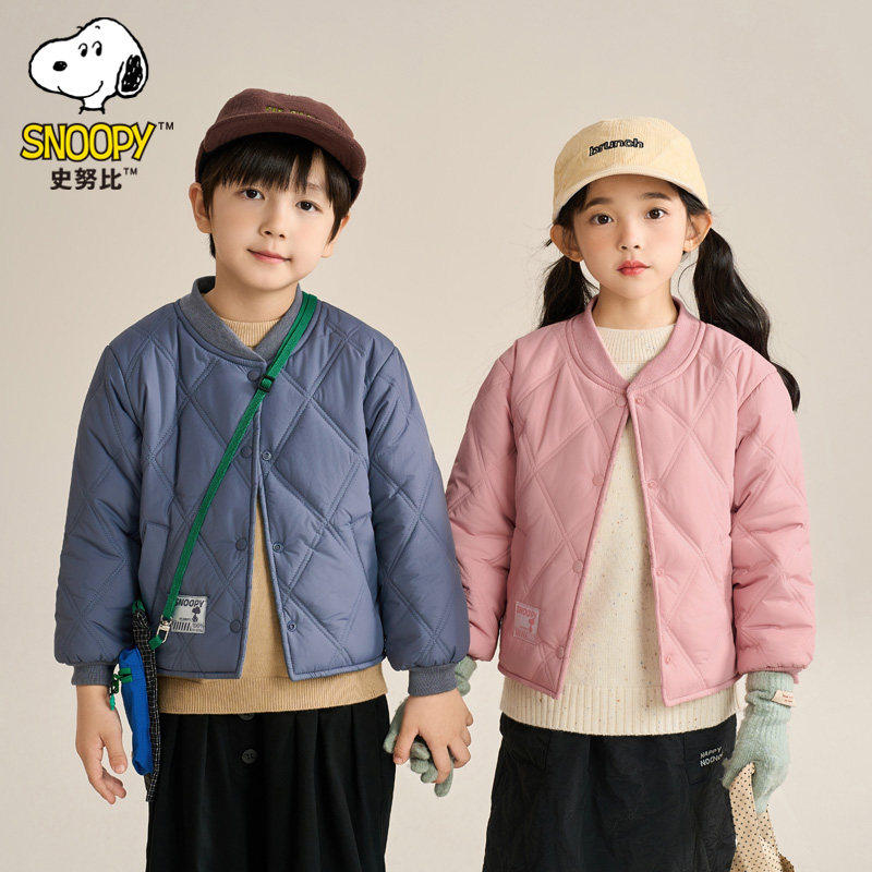 【顾奈母婴严选】史努比新款儿童加绒棉服保暖外套F1F6087