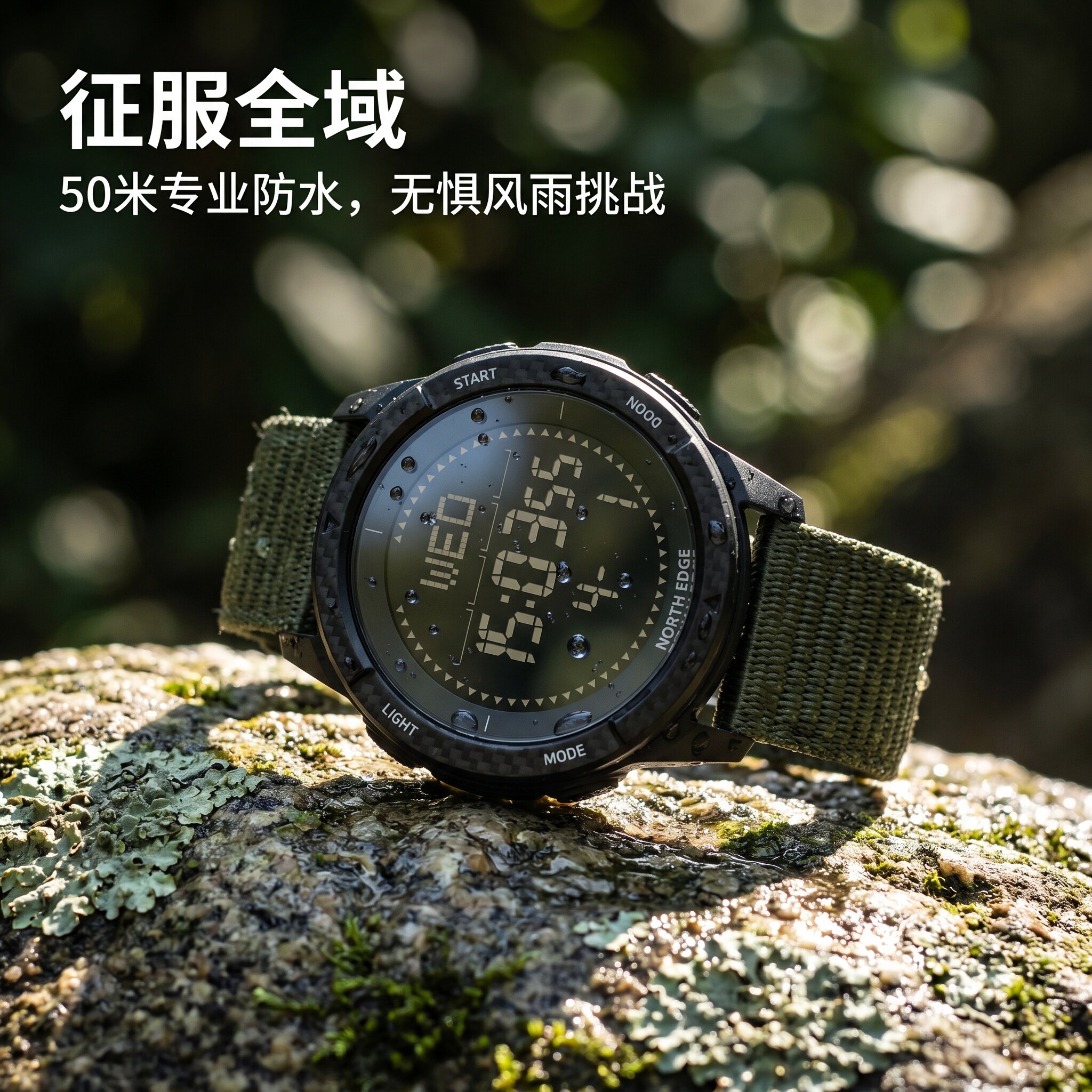 NORTHEDGE夜光运动青少年电子表