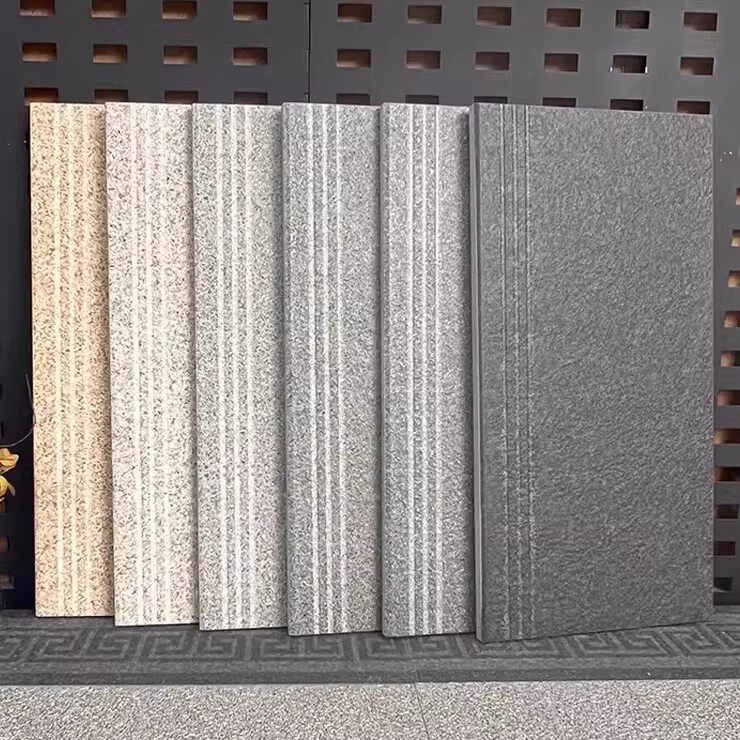 弧边一体成型户外庭院楼梯踏步瓷砖470X1200防滑耐磨地铺石台阶砖