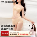 不夹臀 纯棉抗菌加长底裆舒适透气亲肤中腰平角裤 猫人内裤 女25新款