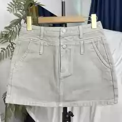 High-Waisted Denim Short Skirt for Women 2026 New American Retro Style Hot Girl Petite A-Line Hip-Hugging Skirt