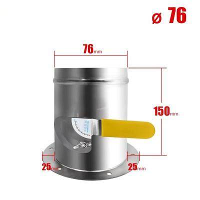 304不锈钢切割手柄单法兰手动风阀 圆形硅胶密闭管道阀门蝶阀圆形