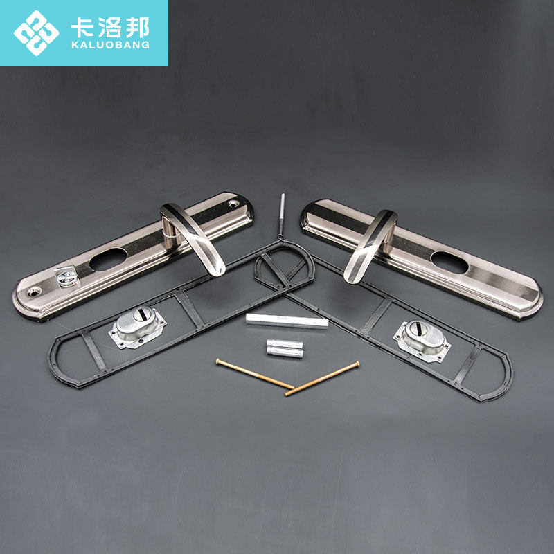 防盗门把手通用型加厚面板门锁具老式门配件家用拉手大门套装手柄