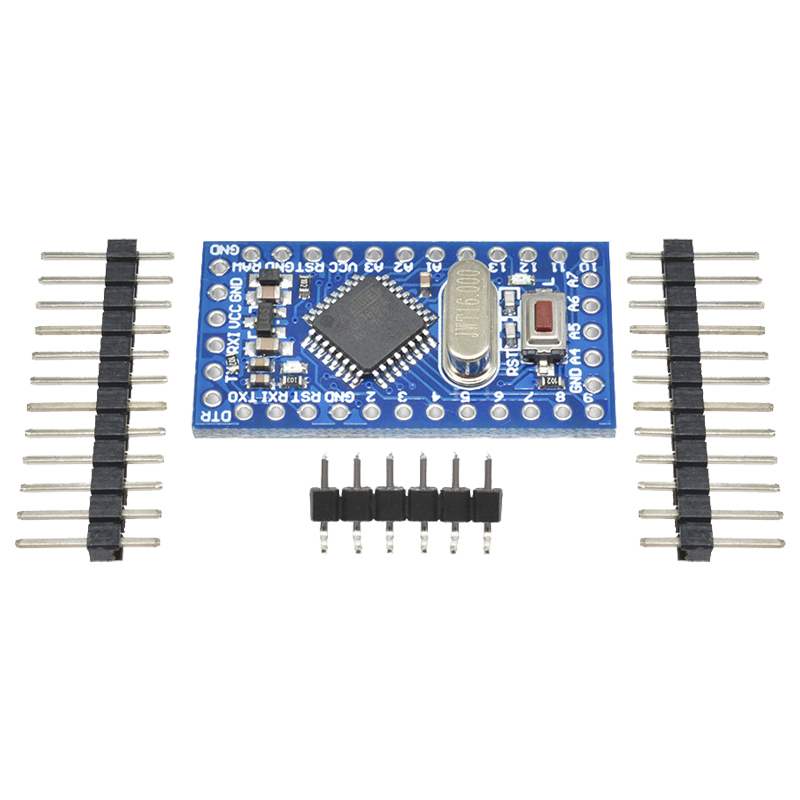ATMEGA168P芯片 pro mini 插件晶振版  电子积木 5V/16M  蓝板