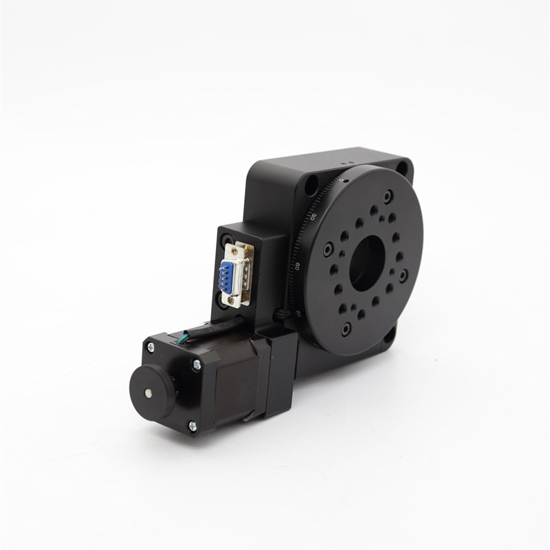 电动旋转台 分度盘中空旋转台 Y200RA涡轮蜗杆实验室精密任意分度