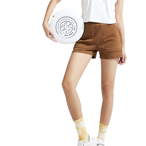 Esqua Athleisure高腰修身短裤女运动休闲短裤女健身美拉德短裤