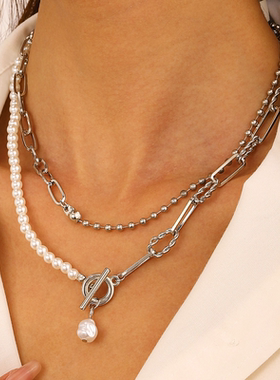 欧美饰品小众辣妹流苏爱心十字架蝴蝶百搭项链女