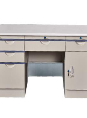 厂办家应供钢制公桌五屉电脑桌简约铁桌子BWY-44035单门书屉桌