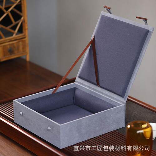 雪花绒木扣锦盒挂盘陶瓷碗l盘茶子饼收纳盒og砚o丝巾台相框礼MED