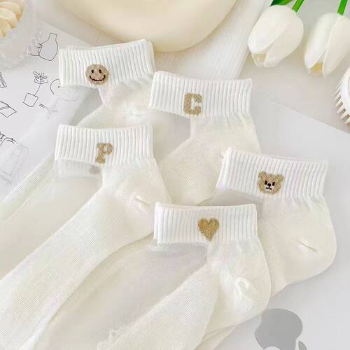 夏季水晶丝白色袜子女短袜卡丝袜