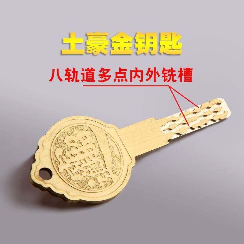 D级防盗门锁芯全铜家用通用型木门叶片锁芯老式大门锁心防技开金