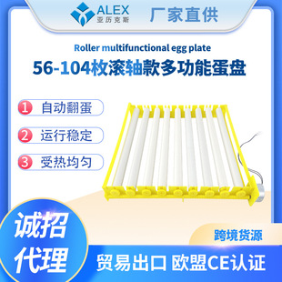56枚多功能滚轴蛋盘360度翻蛋带电机 厂家直供小型家用孵化机蛋盘