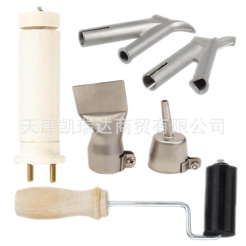 一体式1500W塑料焊枪三角焊嘴配件直柄1600W热风枪通用圆焊嘴木轮