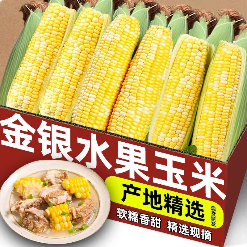 云南金银水果玉米新鲜生吃