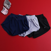 高腰夏季 跑步透气健身裤 三分训练 女速干防走光宽松瑜伽裤 运动短裤