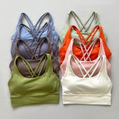 美背运动内衣女秋防震跑步健身文胸聚拢防震防下垂外穿训练背心