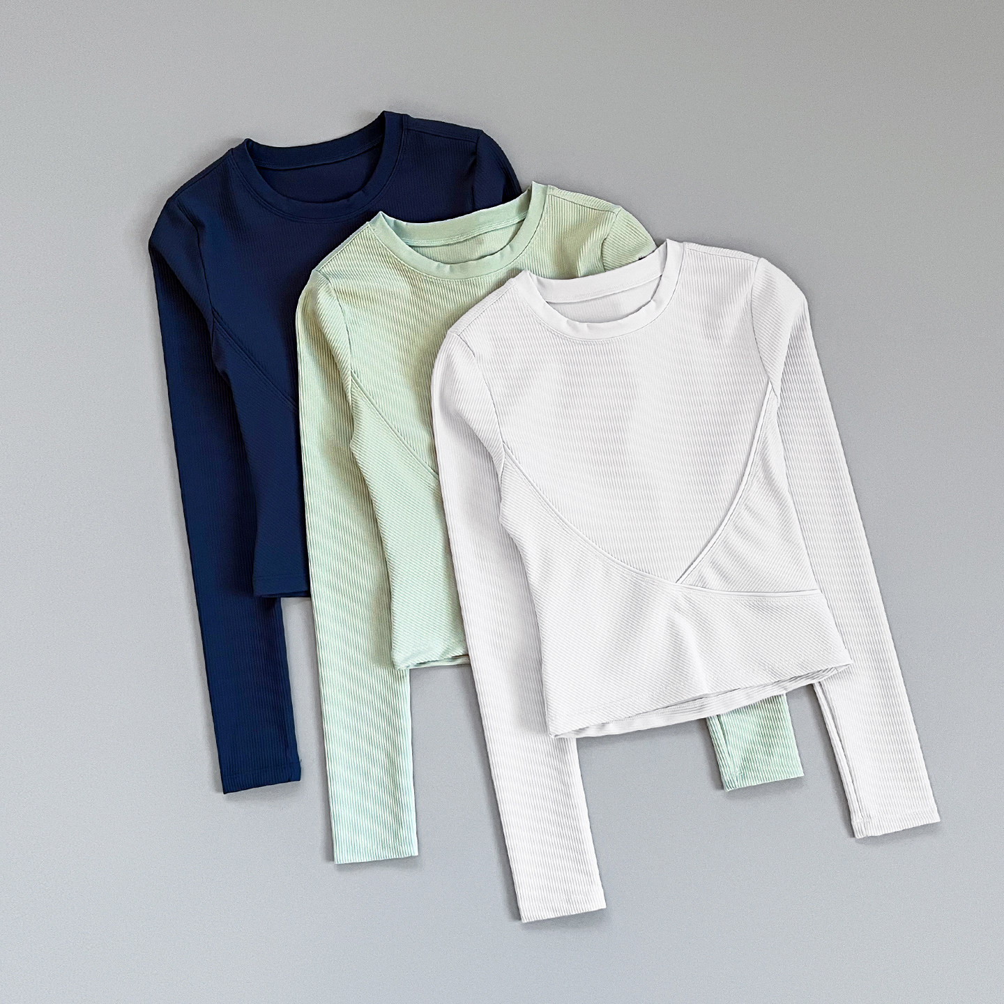 圆领螺纹长袖运动上衣lulu修身显瘦露腰瑜伽T恤吸汗透气健身服女,运动服/休闲服装,运动T恤,淘宝优惠券,粉丝福利购,淘宝优惠卷