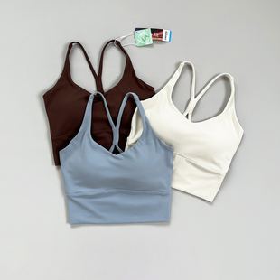 美背运动内衣女一体式 健身文胸聚拢防震收副乳瑜伽背心普拉提吊带