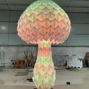 红七彩发光蘑菇 1彩发光蘑菇树树 机械蘑菇树 网械七机LQ