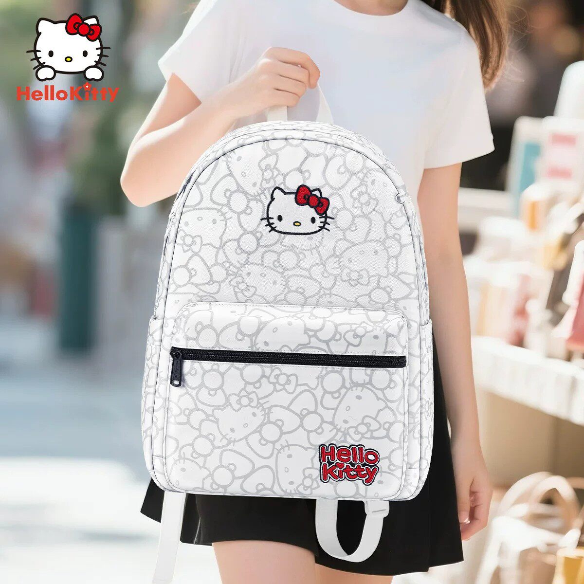 HelloKitty书包女生凯蒂猫女款高中生大学生双肩包电脑包