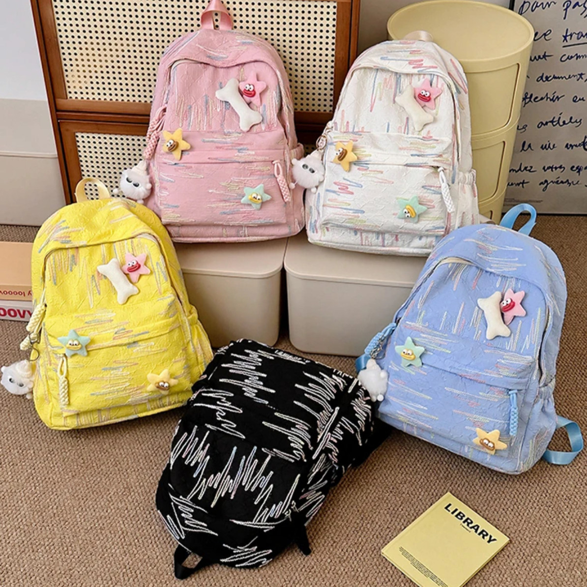 KAKAXI学生百搭学院风大容量中学生高中生大学生尼龙书包双肩包