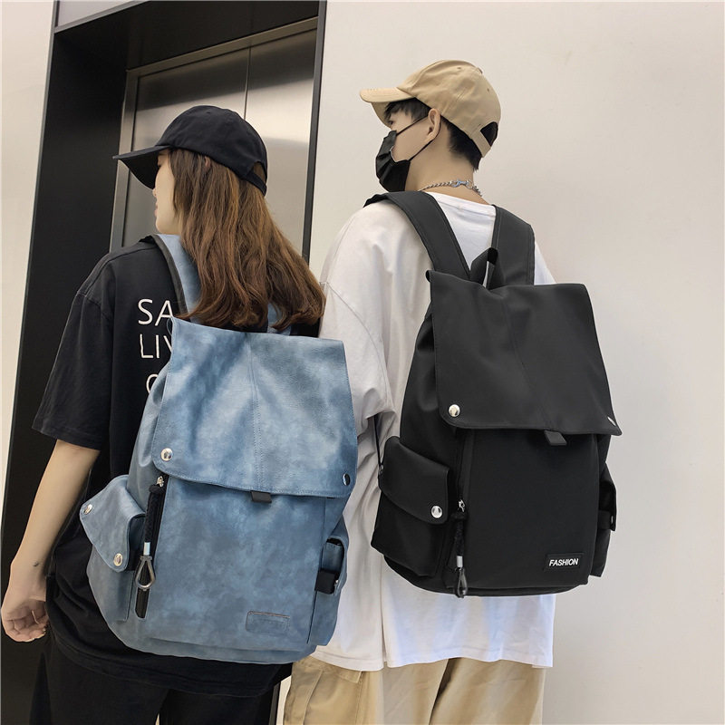 潮牌双肩包男士2026新款休闲大容量旅行电脑背包高中大学生书包女