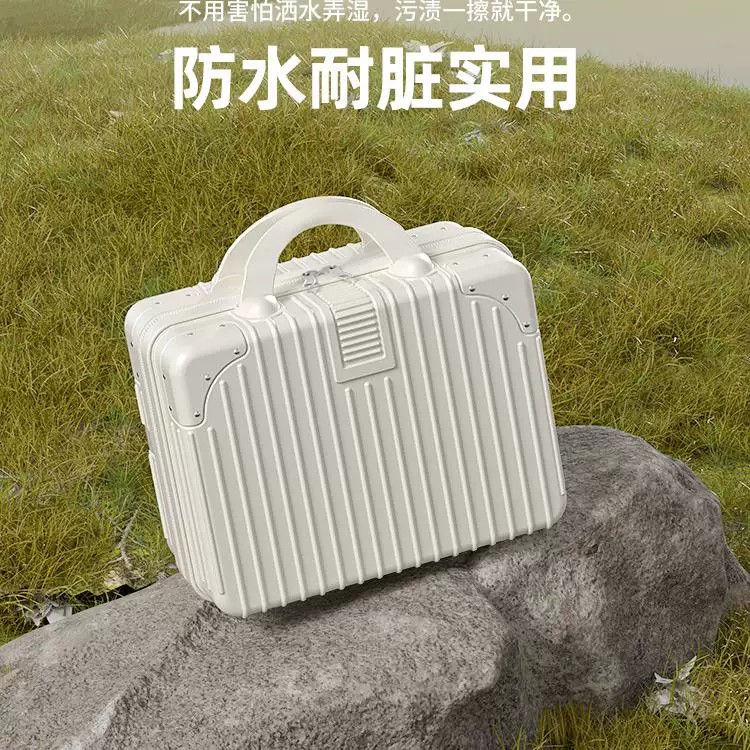 便携式行李箱手提化妆箱14寸小型轻便密码箱子