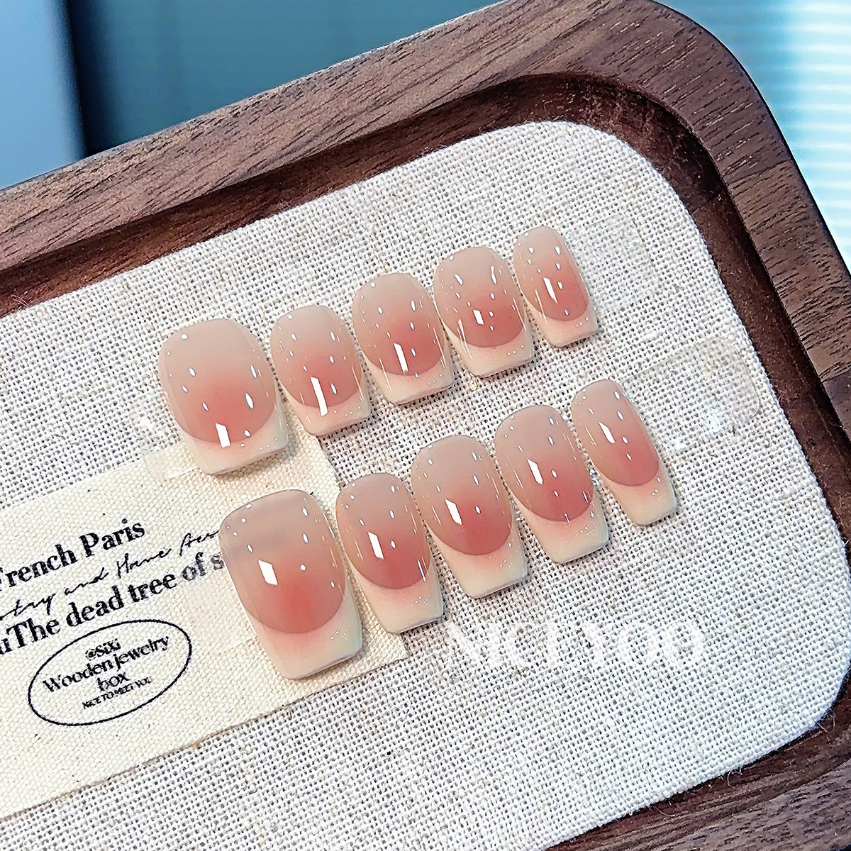 【蜜桃多多】纯手工制作法式腮红穿戴甲可拆卸成品穿戴式美甲,彩妆/香水/美妆工具,穿戴甲/甲片,淘宝优惠券,粉丝福利购,淘宝优惠卷