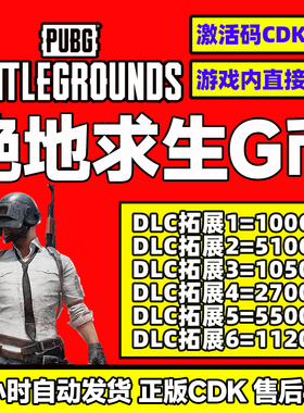 PUBGG币绝地求生CDK兑换码g币吃鸡G币游戏币皮肤点卷充值