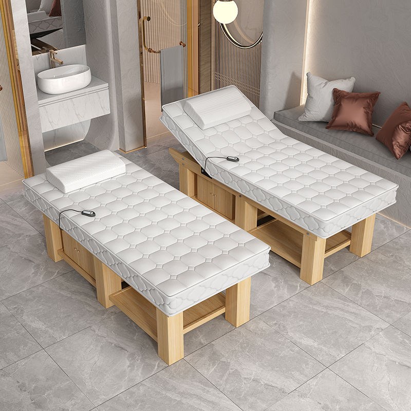 电动实木乳胶美容床美容院专用z中医按摩床推拿床纹绣床采耳床带