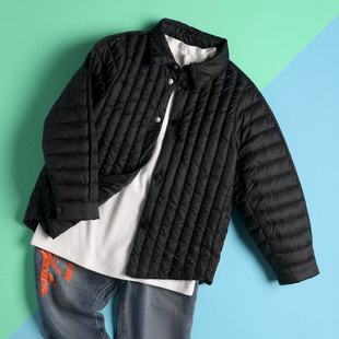 儿童轻羽绒服女童短款连帽面包服粉色保暖轻便外套轻薄短款秋冬