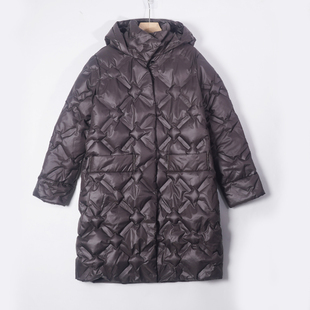 Replay意大利轻奢连帽长款棉服防风防水外套中长款保暖冬季