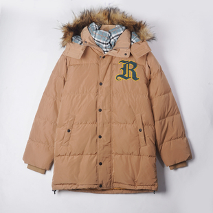 REPLAY意大利轻奢奥莱撤柜刺绣加厚羽绒外套中性款021M1OW09-019