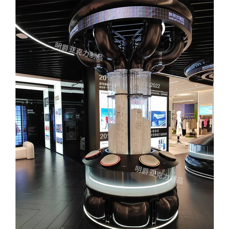 科质羽绒发光展示架品牌装置