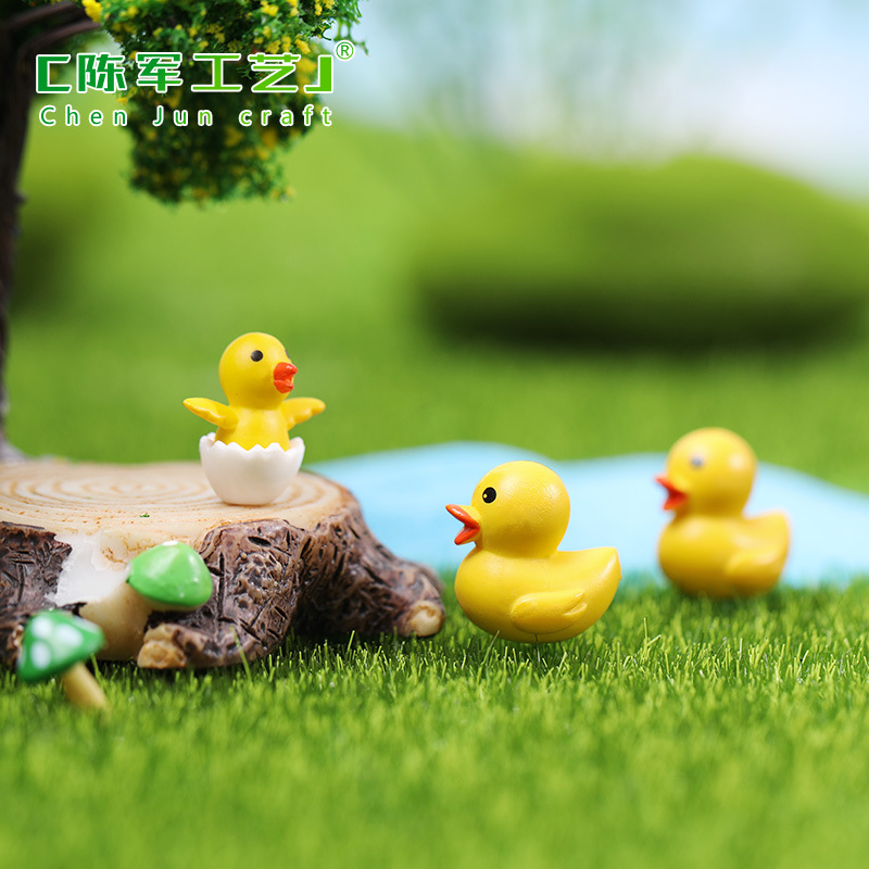 装潢配件多肉盆栽造景配饰zakka杂货微景观装饰摆件大小鸭子