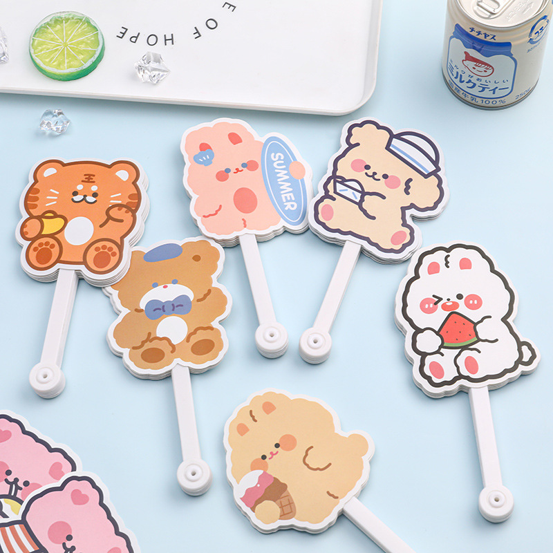 厂家直销卡通六折扇学生ins少女心手持折叠扇夏季可爱随身异型小