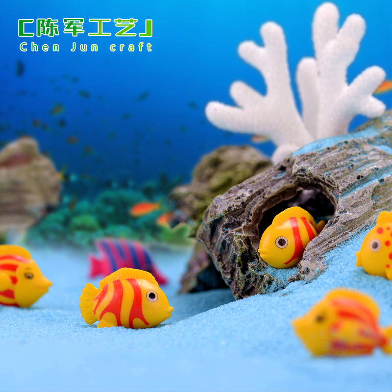 来样可加工卡通鱼DIY微景观水族装饰鱼缸水景创意小鱼钥匙扣 塑料