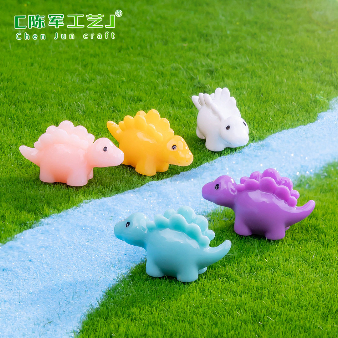 装饰配件跨境新品微景观创意彩色小恐龙公仔园艺diy装饰品配件迷