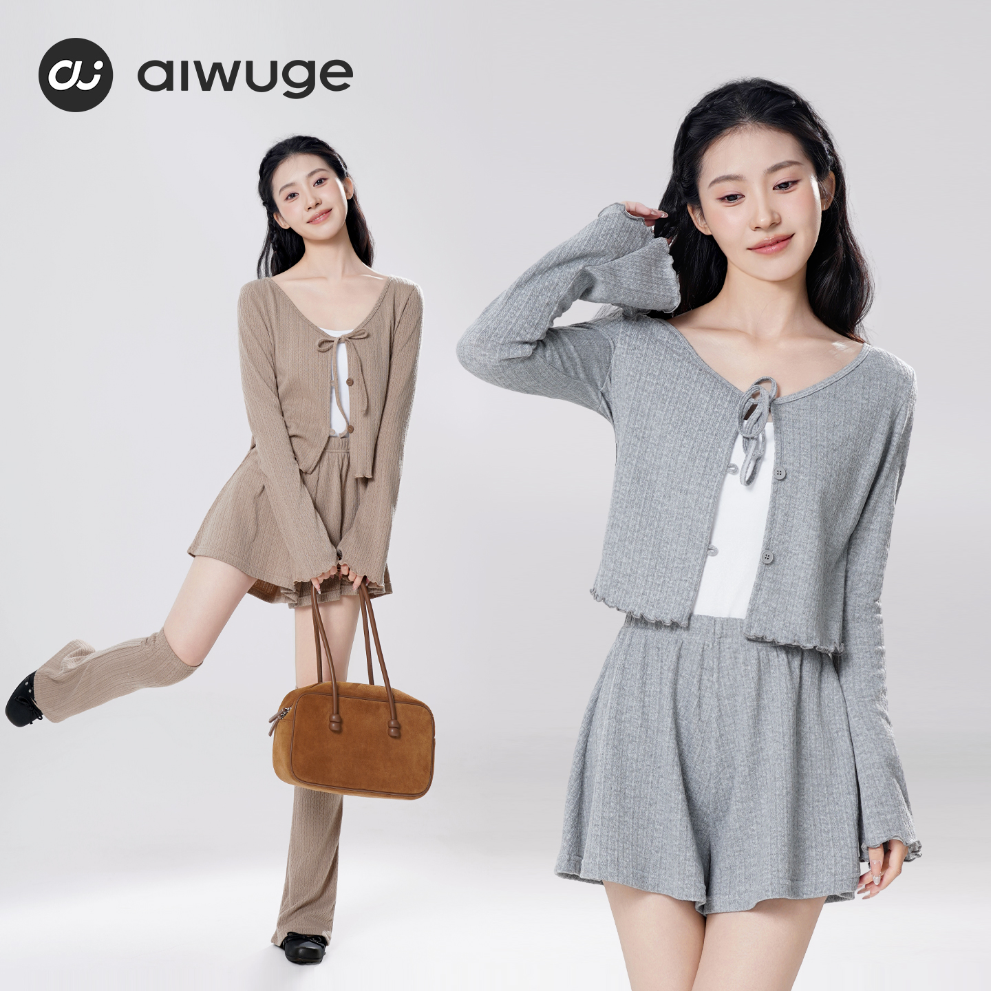 舞蹈服套装女秋季新款芭蕾舞练功服上衣成人针织开衫外套日常可穿