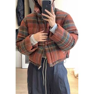 格子女2023冬季新款韩国
